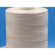 Waxed Polyester Cord, woven, White/Cream, per roll