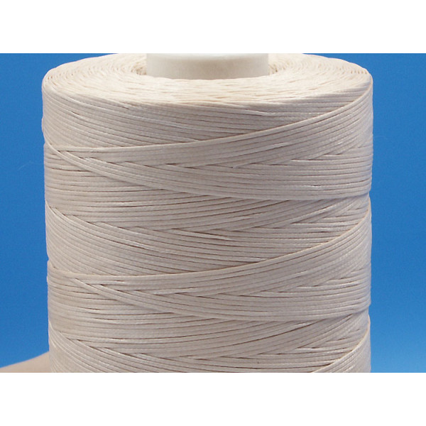 STOCK SALE:Lightly Waxed Polyester Cord, Off-White/Bone, 1.2mm, 500m roll