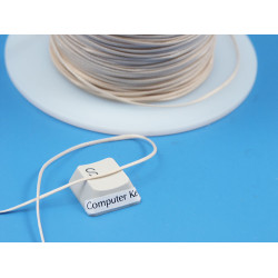 Waxed Polyester Cord, woven, White/Cream, by 5 metre