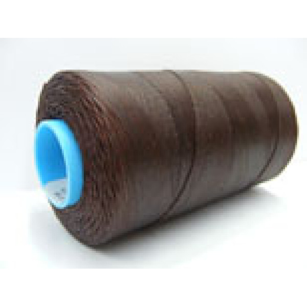 Waxed Plaited 3 strand Cord, Medium-Thick, Dark Brown, by the metre