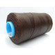 Waxed Plaited 3 strand Cord, Medium-Thick, Dark Brown, by the metre