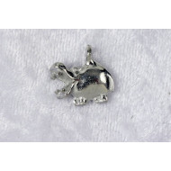 Pewter Charm, Hippo