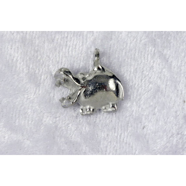 Pewter Charm, Hippo