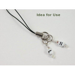 Porcelain Letter Bead - N