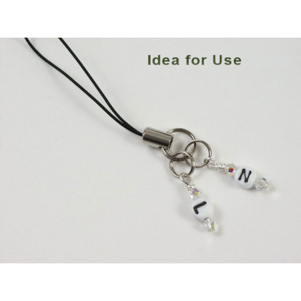 Porcelain Letter Bead - N