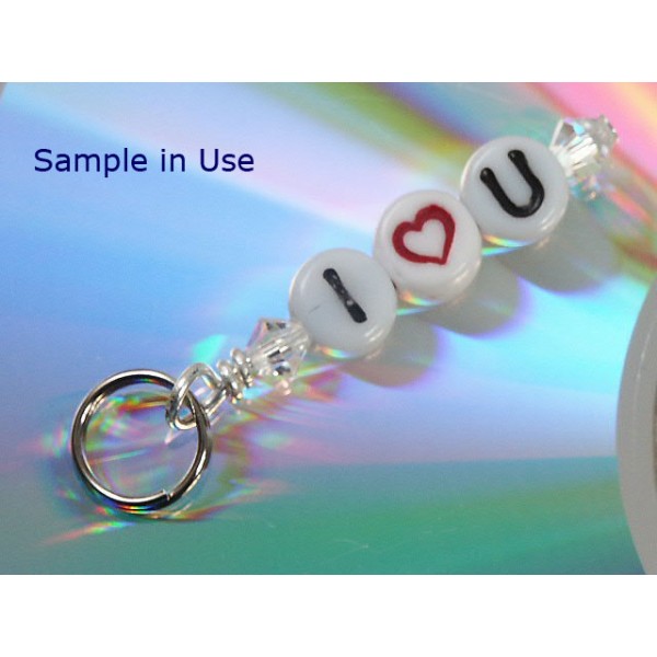 Porcelain Letter Bead - U
