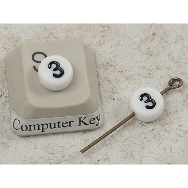 Plastic Number Bead - 3