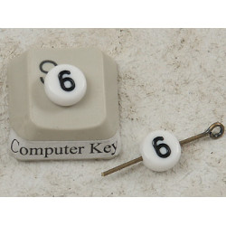 Plastic Number Bead - 6