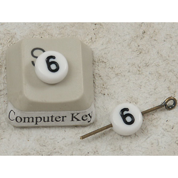 Plastic Number Bead - 6
