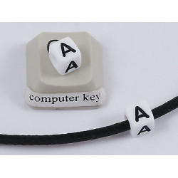 Plastic Letter Bead - A