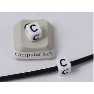 Plastic Letter Bead - C