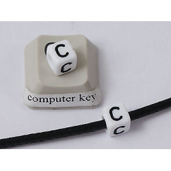 Plastic Letter Bead - C