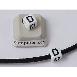 Plastic Letter Bead - D