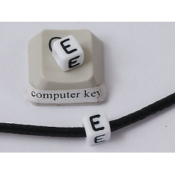 Plastic Letter Bead - E