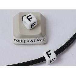 Plastic Letter Bead - F