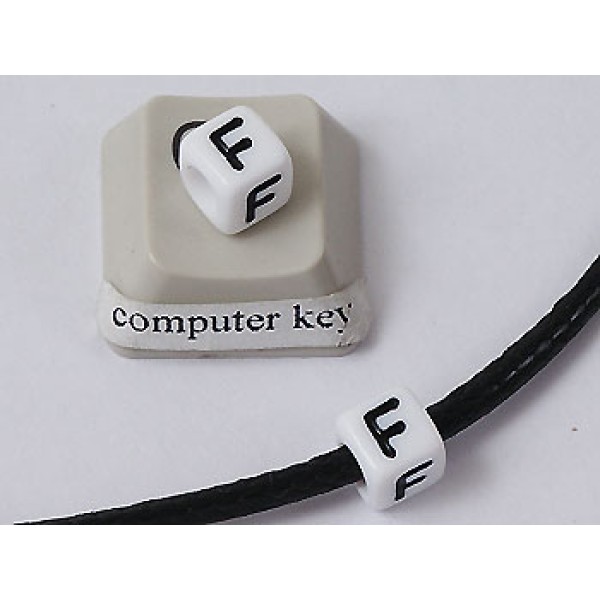 Plastic Letter Bead - F