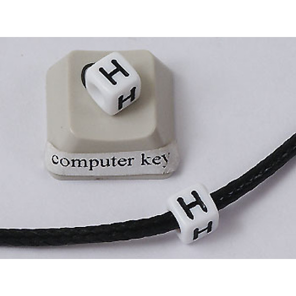 Plastic Letter Bead - H