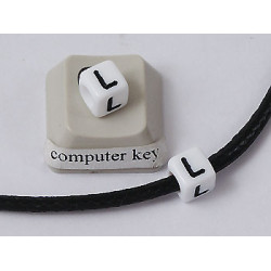 Plastic Letter Bead - L