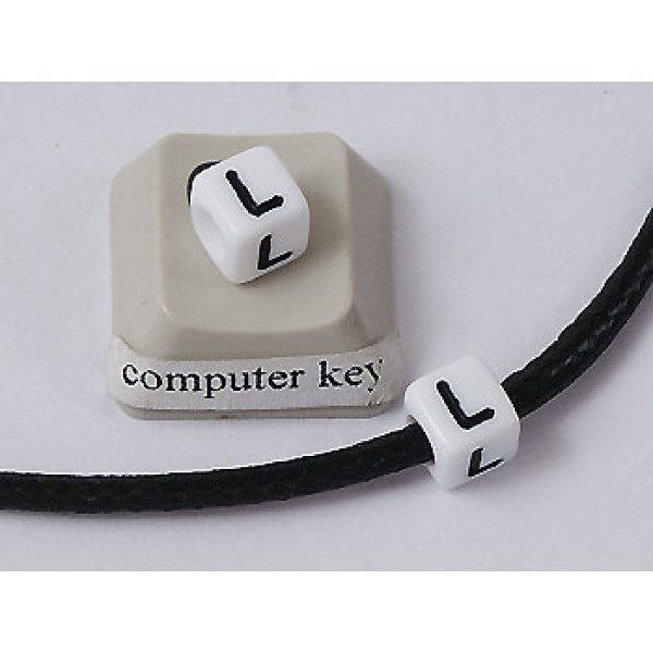 Plastic Letter Bead - L