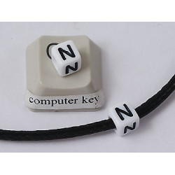 Plastic Letter Bead - N