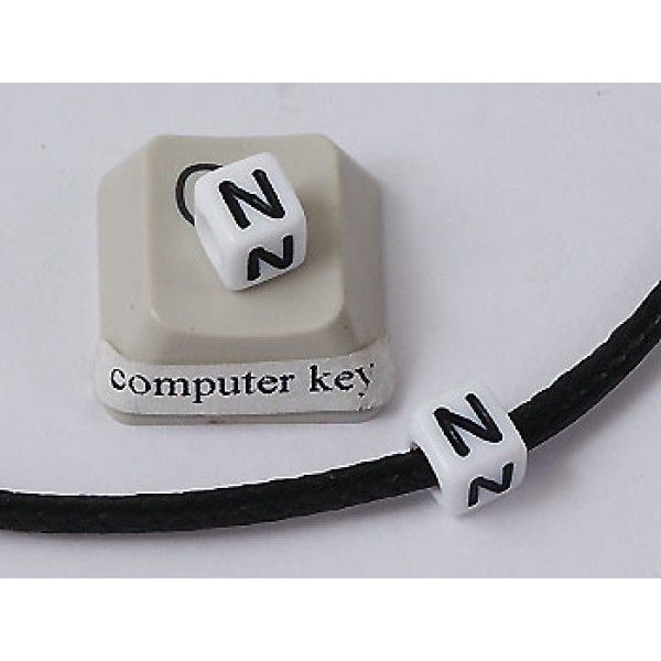 Plastic Letter Bead - N