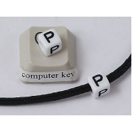 Plastic Letter Bead - P