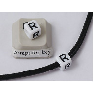 Plastic Letter Bead - R
