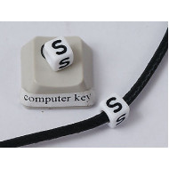 Plastic Letter Bead - S