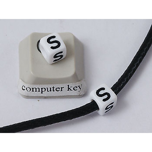 Plastic Letter Bead - S
