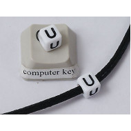 Plastic Letter Bead - U
