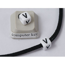 Plastic Letter Bead - V