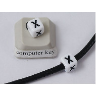 Plastic Letter Bead - X
