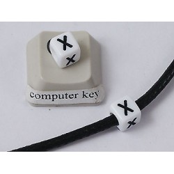 Plastic Letter Bead - X