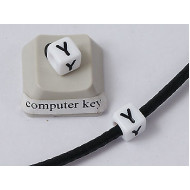 Plastic Letter Bead - Y