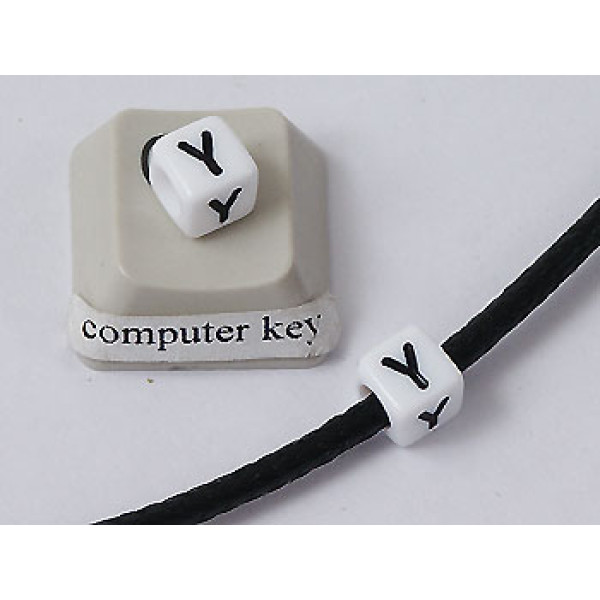 Plastic Letter Bead - Y