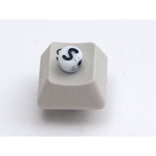 Porcelain Letter Bead - S