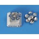 Vintage White Bronze plate Stamping Flower Bead 16mm