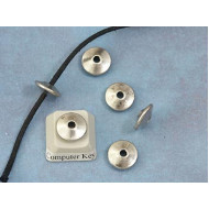 Disc Bead, 11.5mm, antiqued silver, bag of 20