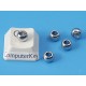 Large hole Metal Bead, heavy, 2.97mm hole, nickel plated, bag of 50
