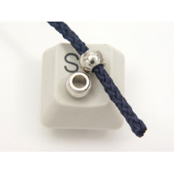 Large hole Metal Bead, heavy, 3mm hole, nickel plated, per 50 