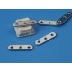 Spacer Bar with 3-holes multi strand, platinum colour, 24x6mm, bag of 5