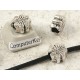 Large hole Flower Bead, tibetan style, NF antiqued silver, each