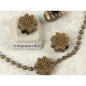 Large hole Flower Bead, 10mm, NF antiqued bronze, each