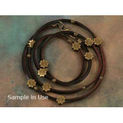 Large hole Flower Bead, 10mm, NF antiqued bronze, each