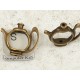 Bead Holder, Teapot, antiqued bronze