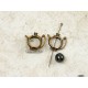 Bead Holder, Teapot, antiqued bronze