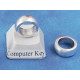 Large hole Donut Rondelle bead 11mm, antiqued silver, bag of 20