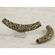 Curved Focal bead, koru spirals design, NF antiqued bronze