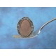 40x30mm Cabochon Bezel form, filigree, antiqued silver