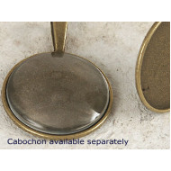 25mm Round pendant setting bezel, ant bronze